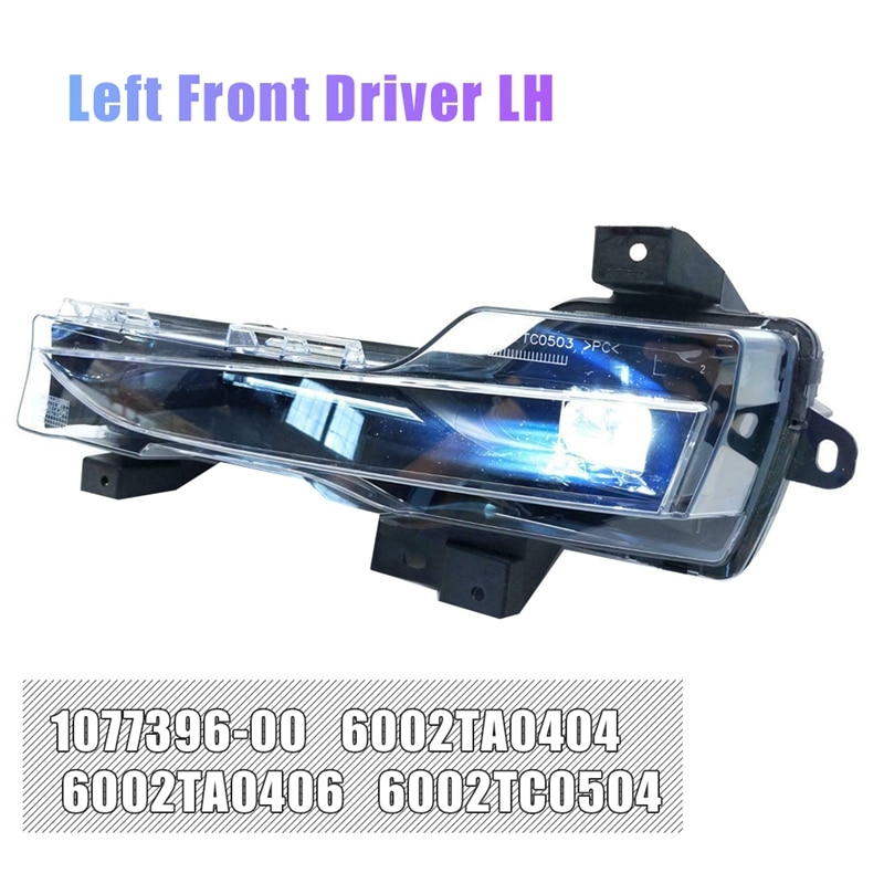 New For 2017 18 19 20 2021 Tesla Model 3 / Y Car Front Fog Light Driving Lamp LED DRL No Amber Europe Version