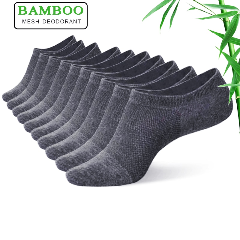 10Pair Men's Bamboo Fiber Socks Summer High Quality Cool Thin Short Sock Harajuku Solid Color Men Women Invisible Sock New 