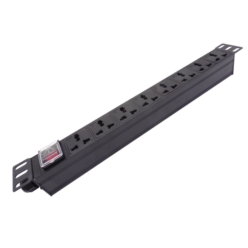 Power Strip 1U 8 Unit PDU Network Cabinet Rack Aluminum alloy Lightning protection module Universal Socket 16A 3500W