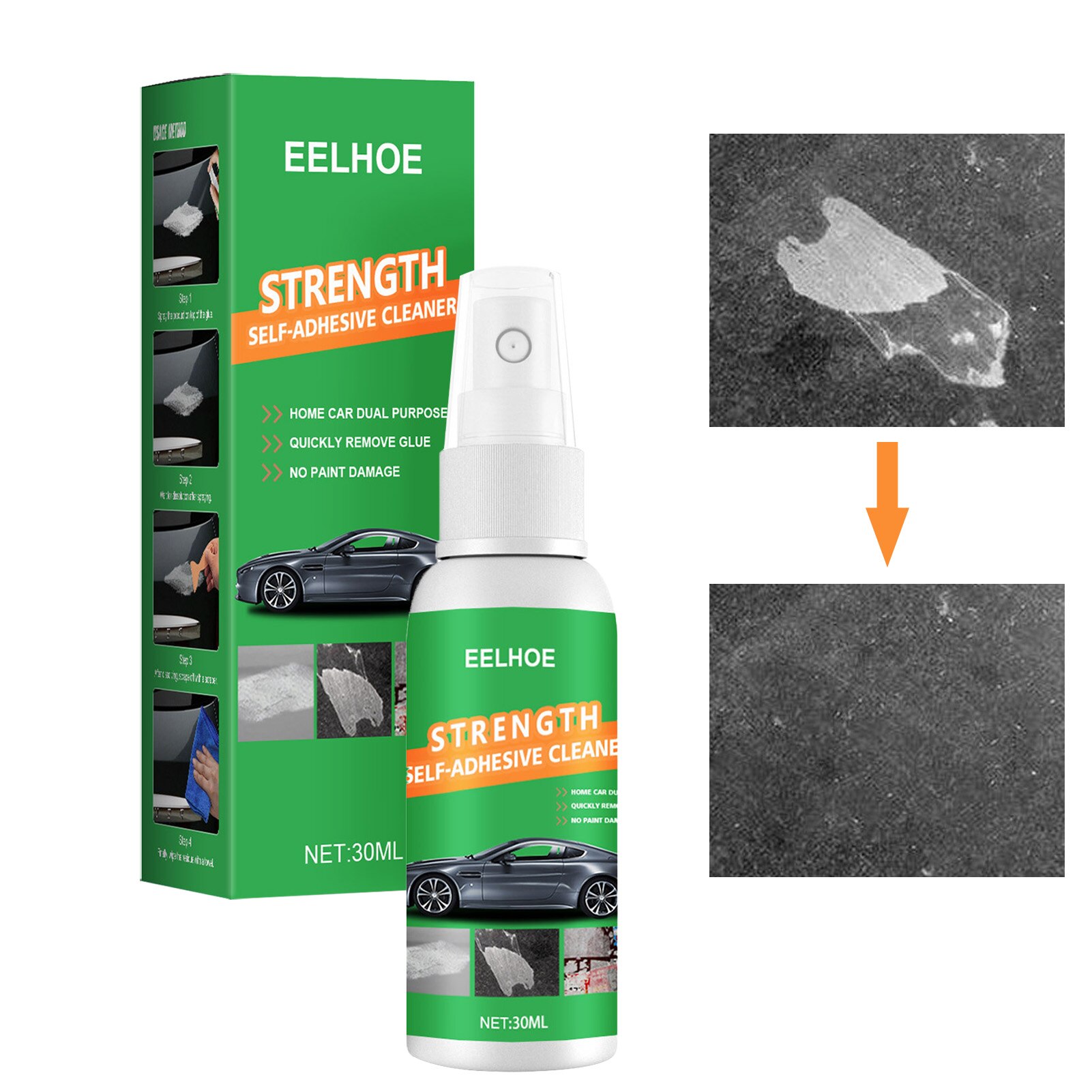 30ml Adhesive Double-sided Adhesive Adhesive Removal Spray Automotive Glass Glue Removal Spray Car Care Accessories