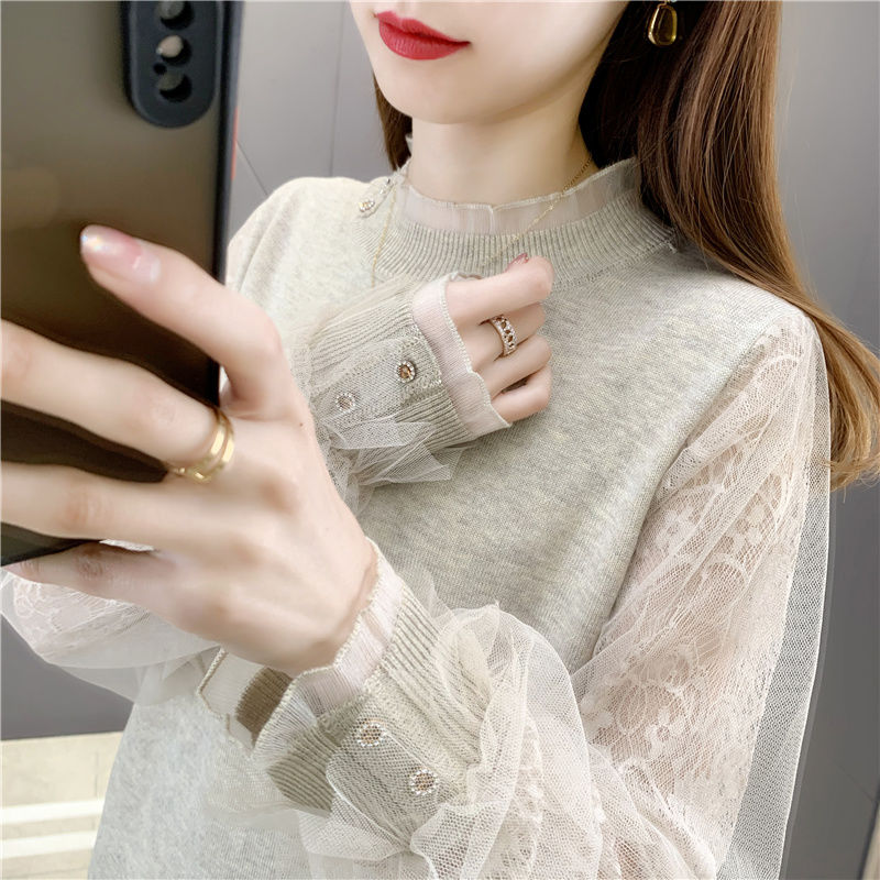 Spring pullovers sweater women's clothing 2023 New women's sweater Knitting bottom shirt female long sleeve sweater th