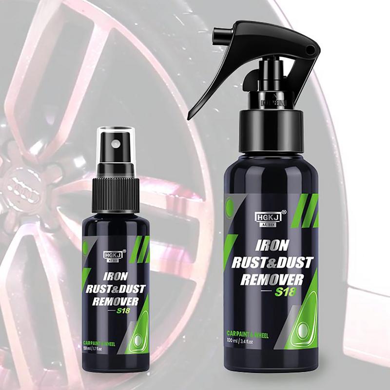 50/100ML Iron Remover Car Fallout Rust Remover Spray Decontamination Kit Dust Rust Cleaner Auto Car Care For Brake Rims Wheel
