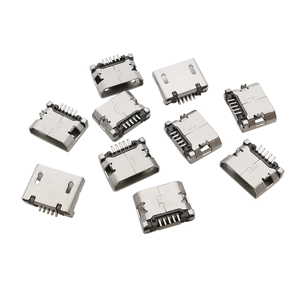 20/50Pcs SMD Micro USB 5 Pin 5.9mm 5 Pin Connectors For Mobile Phone Female Charging Port Jack Tail Sockect Plug Terminals