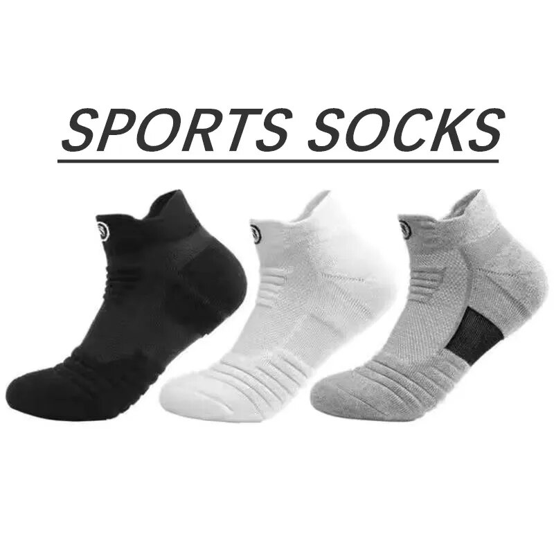 3pairs/Lot Men's Sports Socks Cycling Basketball Socks Breathable Outdoor Perspiration Ankle Socks Bike Running Soccer Sock