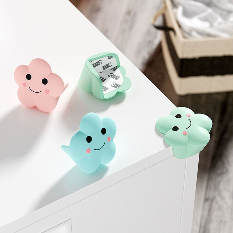 2022 Cute Cartoon Clouds Silicone Anti-collision Table Corner Protector Protection From Children Safety for Baby Child Security
