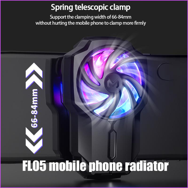 FL05 Mobile Phone Radiator Mobile Phone Live Game Cooling Fan Mobile Phone Air-cooled Fast Cooling Device Cooler For Smartphone