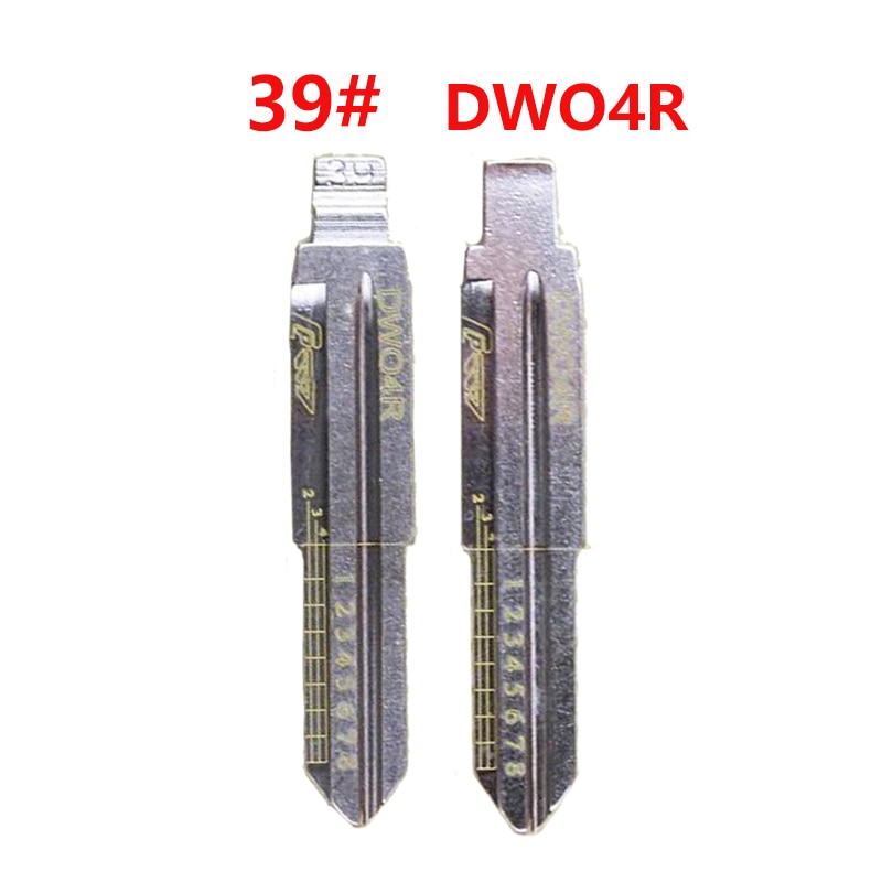 10pcs 39# DWO4R Engraved Line Key Blade Lishi For Buick Chevrolet Sail Lova Scale Shearing Teeth Cutting Key Blank 2 IN 1 (No 39