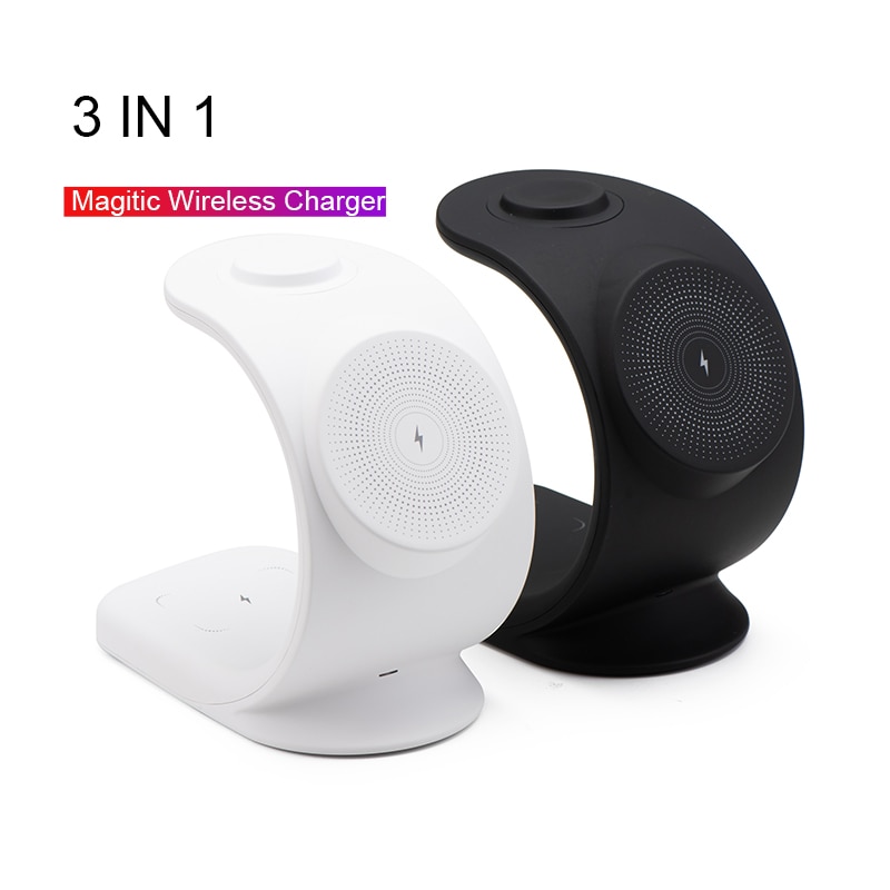15W Magnetic Wireless Charger Stand Dock For iPhone 13 12 Pro Max Mini Apple iWatch 7 Airpods PD QC3.0 USB Fast Charging Station