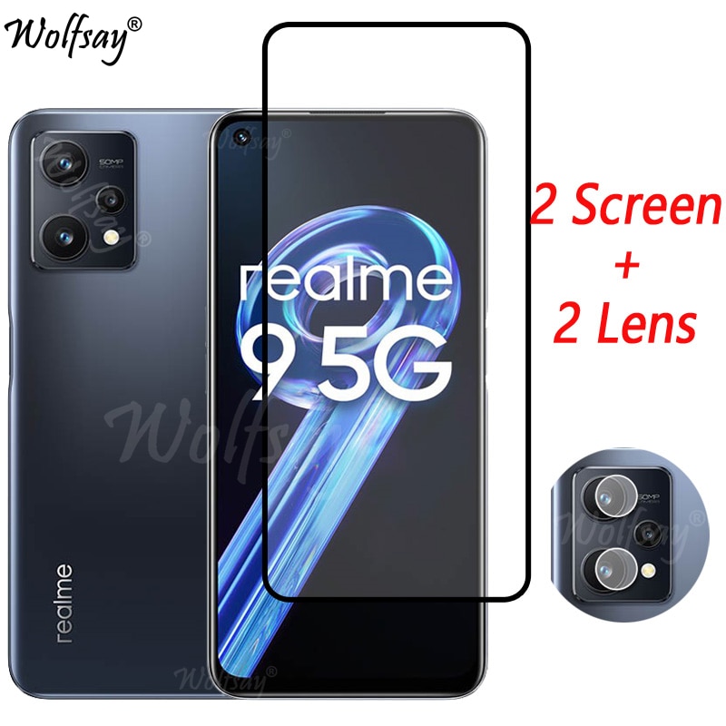 Full Cover Tempered Glass For Realme 9 5G Europe Screen Protector Realme 9 9i 7 8i 9 Pro Plus Camera Glass For Realme 9 5G Glass