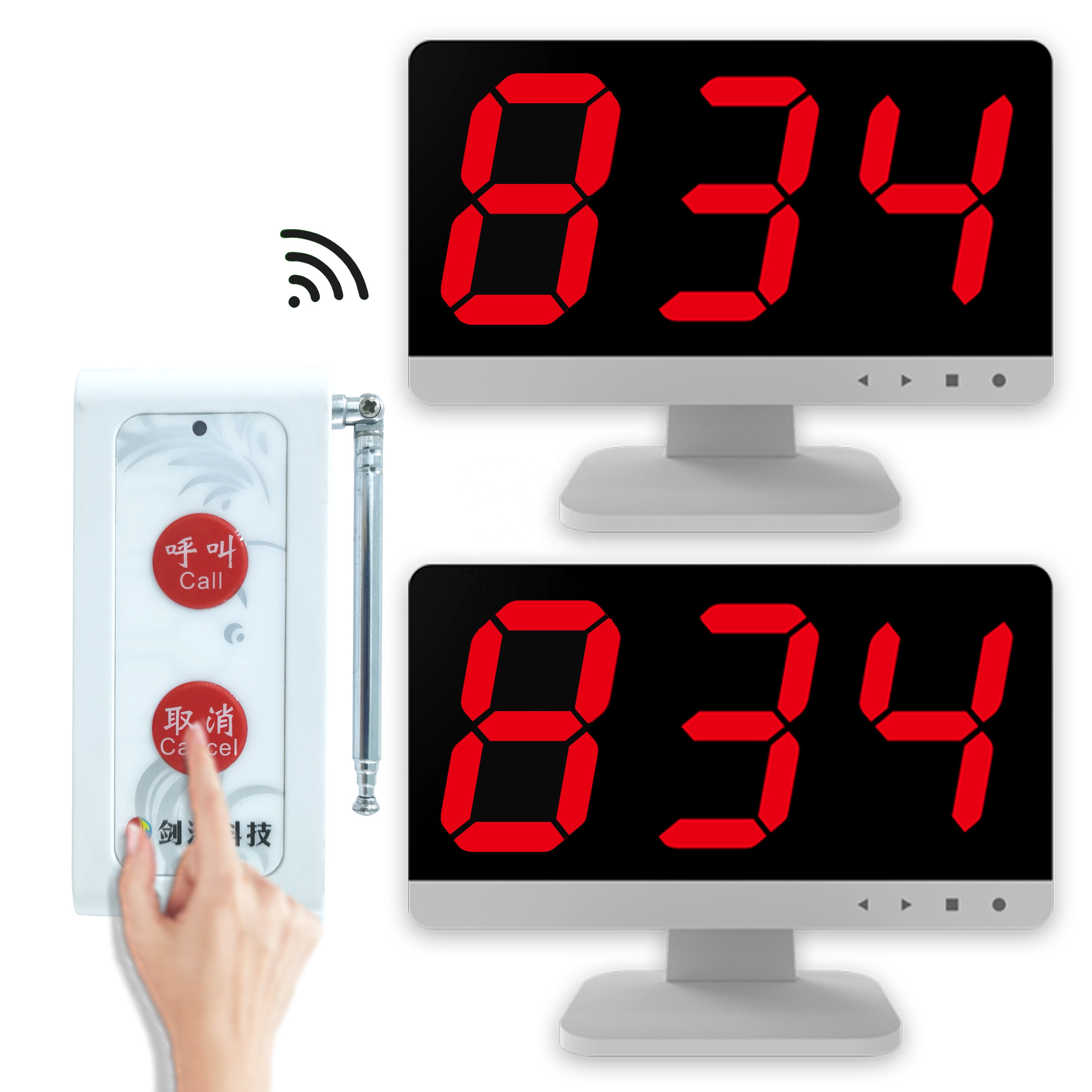 JIANTAO 362-X Vibrators Waiter Button Wireless Pager Calling System For Restaurant Coffee Services Hospital Equipment