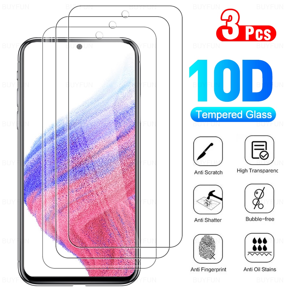 3 PCS Screen Protector For Samsung Galaxy A53 5G A52s A52 M52 5G Full Cover Tempered Glass On Galaxy A51 M51 M53 Protective Film