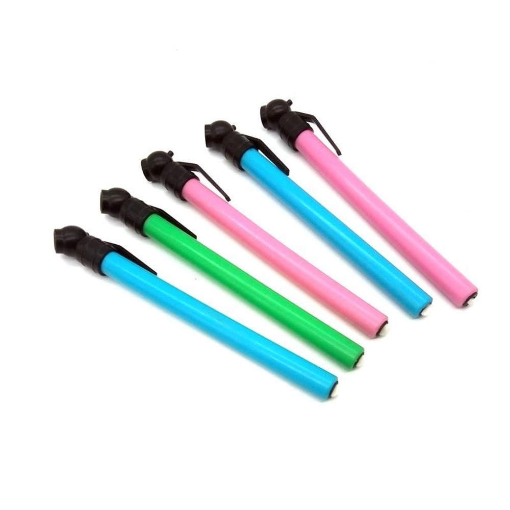 5Pcs Portable Tire Air Pressure Test Gauge Pen Vehicle Car Motorcycle Tyre Test Meter Pen Silvery 5-50 PSI Diagnost Color Random