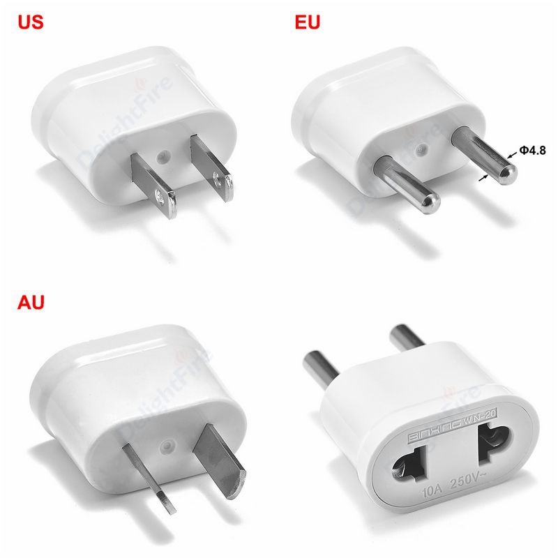 1pcs EU Plug Adapter Power Socket European Electrical Socket KR EU To US Adapter Electric Charger Japan CN US AC Converter