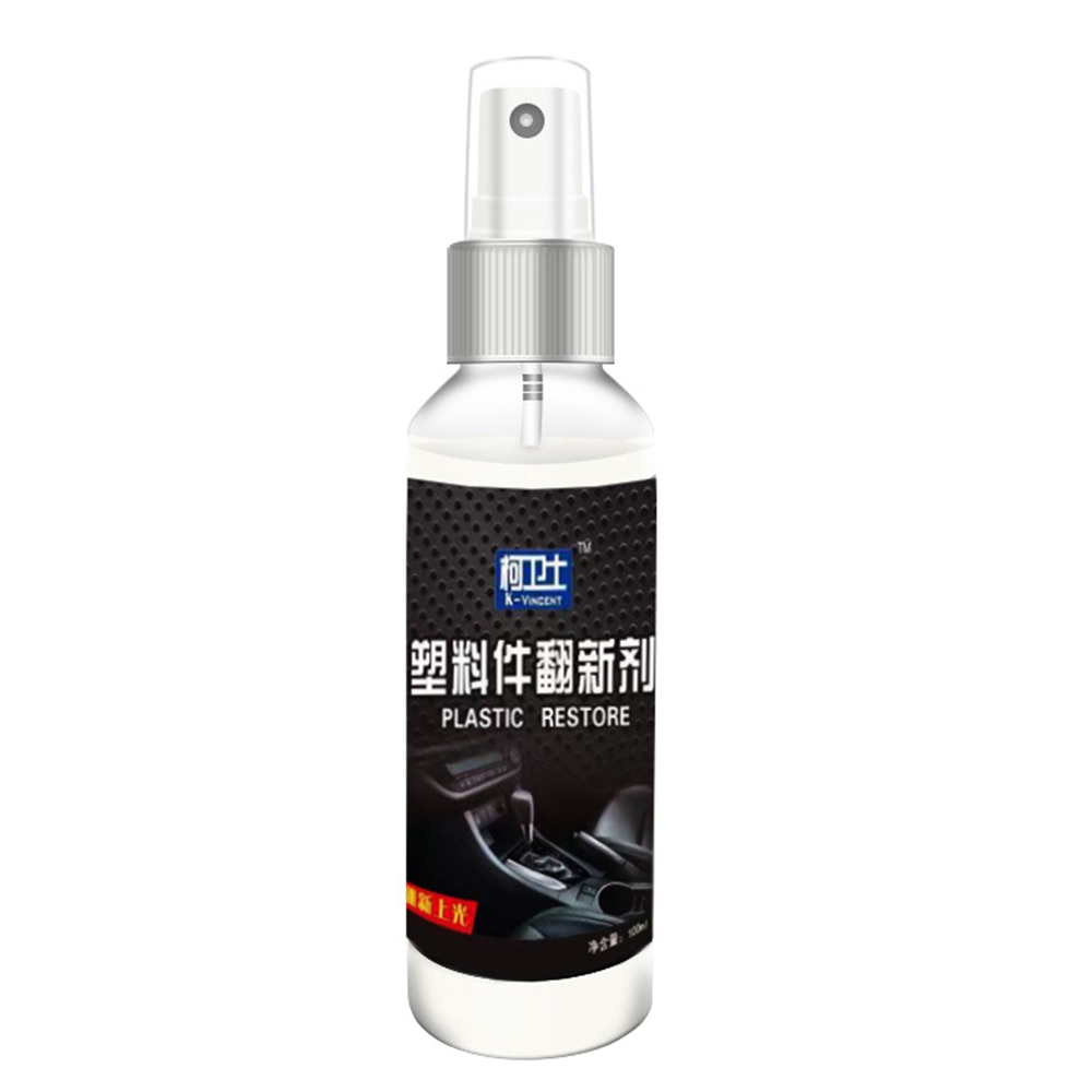 100ml Car Plastic Refurbishment Reducing Agent Interior Plastic Parts Agent Repair Interior Instrument Panel Wax Cleaner Agent