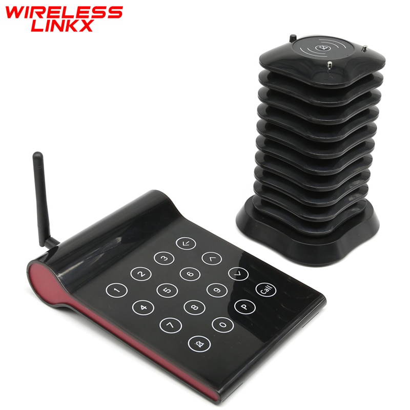 Wireless Restaurant Pager System 16 Beepers Calling Paging System Buzzers For Cafe Shop Church Clinic Food Court Bar