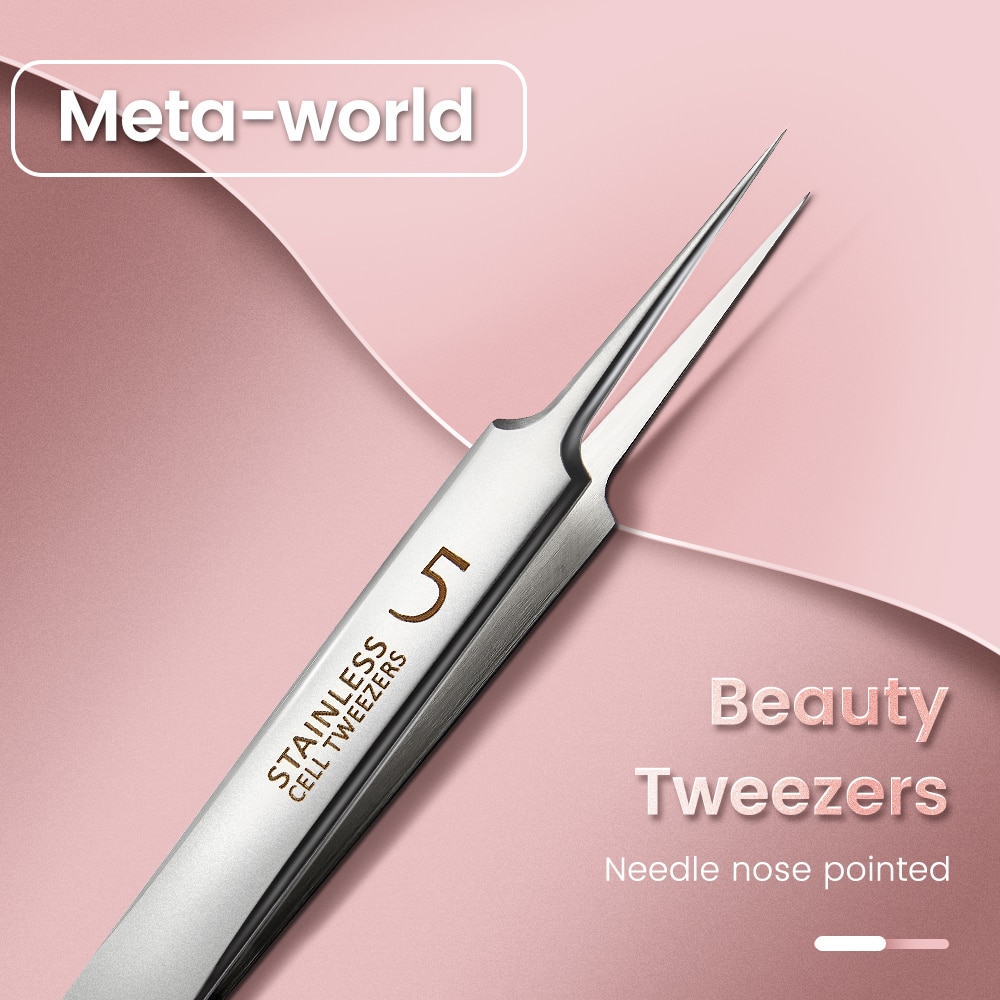 German Ultra-fine No. 5 Cell Pimples Blackhead Clip Tweezers Beauty Salon Special Scraping & Closing Artifact Acne Needle To