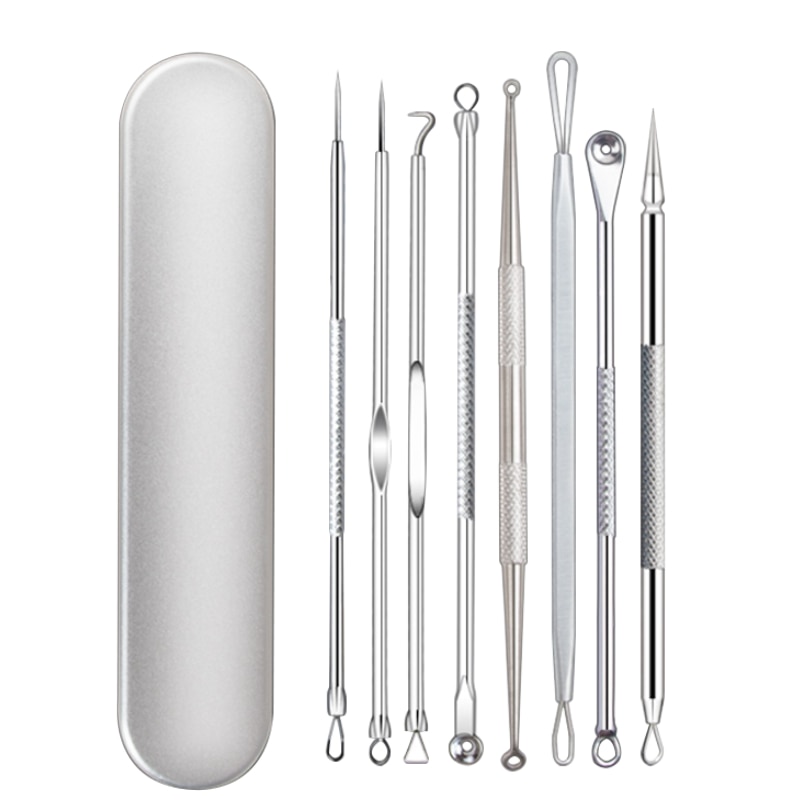 Face Acne Blackhead Comedone Black Spot Pimple Blemish Remover Skin Care Women Beauty Acne Treatment Pore Cleanser Needle Hooks