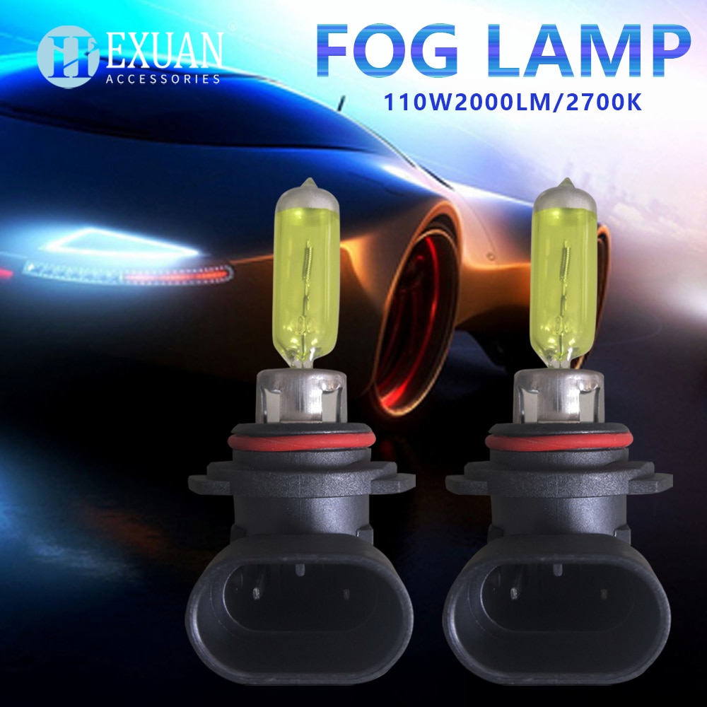 2pcs 9006 HB4 Halogen Bulb High Power 110W Super Bright Yellow Light Car Foglight Head Lamp Light Parking 12V