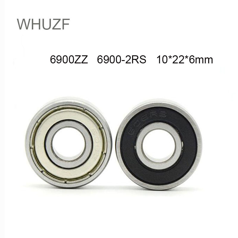 WHUZF Free Shipping 6900ZZ 6900-2RS Bearing 6900 2RS 10X22X6 6900 6900Z 6900RS ABEC1 Single Row Deep Groove Ball Bearings Metric