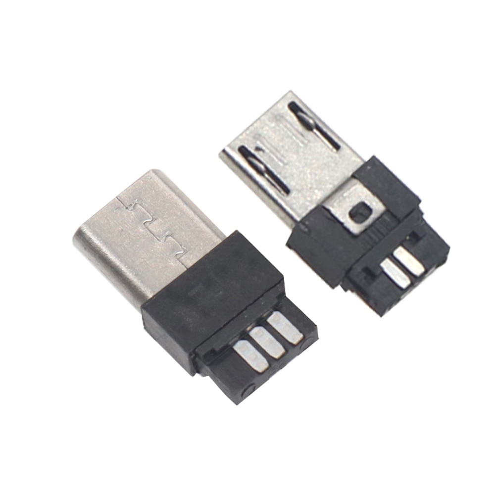 10Pcs Micro USB Type B Male 5Pin SMT Socket Jack Connectors