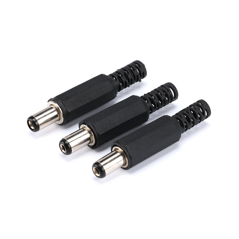 5/10Pcs DC 2.1mm DC Power Male Plug Socket Outlet Connector 5.5*2.1 Electrical Socket Solder Wire Adapter 5.5x2.1 DC Plugs