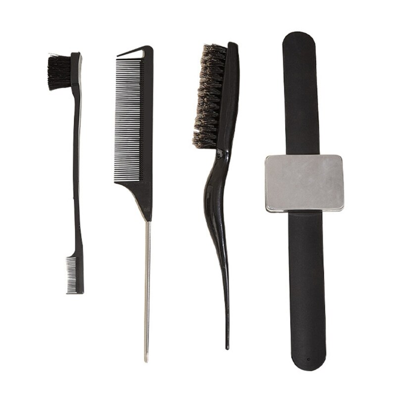 Rat Tail Combs with Magnetic Wrist Pintail Eyebrow Brush Barber Styling Comb for Women Anti Static Hairdressing Tool Salon P8DD