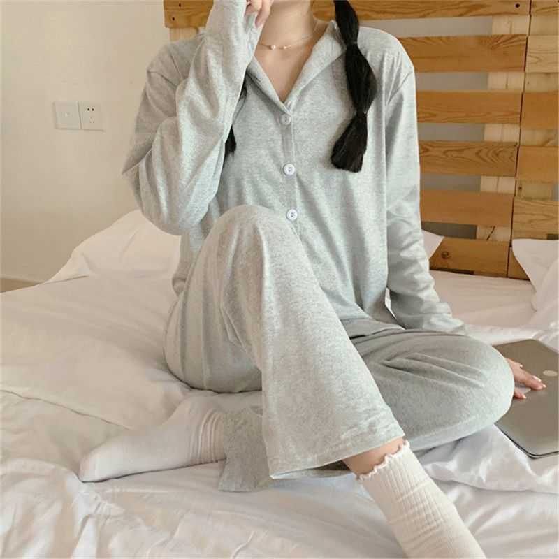 Stretch Button Up Stylish Soft PJ'S Pyjamas Ladies Comfortable Long Sleeve
