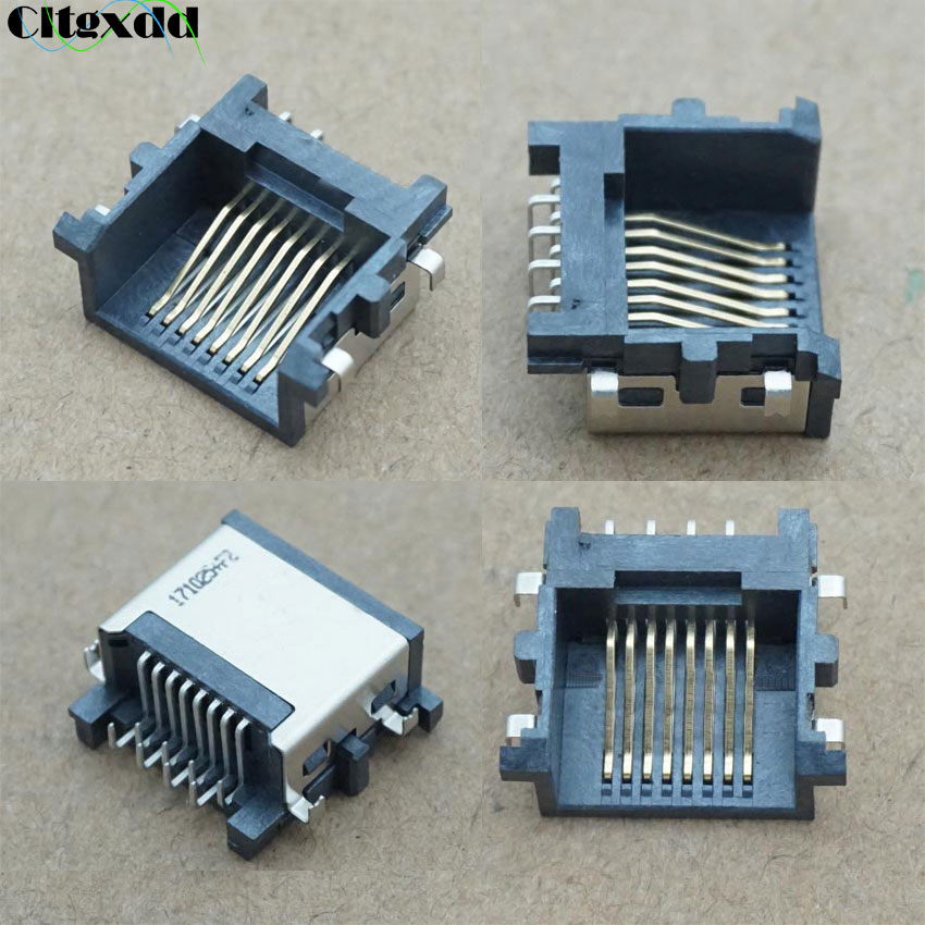 Cltgxdd 1pcs RJ45 New Network Port Connector For Dell Vostro 3480 3490 Network Card Interface Jack Socket Plug