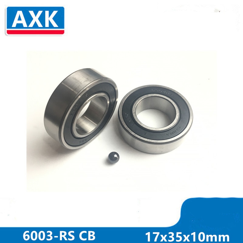 Axk 6003-2rs 6003 Hybrid Ceramic Deep Groove Ball Bearing 17x35x10mm 6003-2rs Cb Abec-3