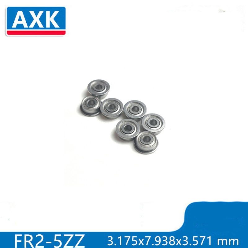 FR2-5ZZ ABEC-3 (10PCS) 1/8"x5/16"x9/64" Flanged Inch Ball Bearing 3.175x7.938x3.571 mm