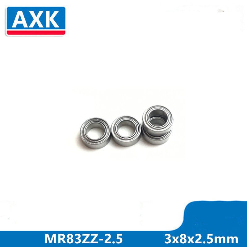 AXK 10Pcs MR83ZZ-2.5 3x8x2.5 mm Deep groove ball bearing Miniature bearing High qualit