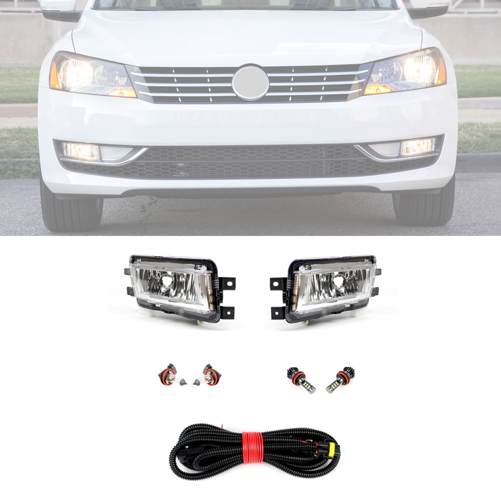 Front Bumper Fog Light Fog Lamp With Bulbs For VW Passat B7 USA Version 2011 2012 2013 2014 2015 Driving Light 56D941699/700