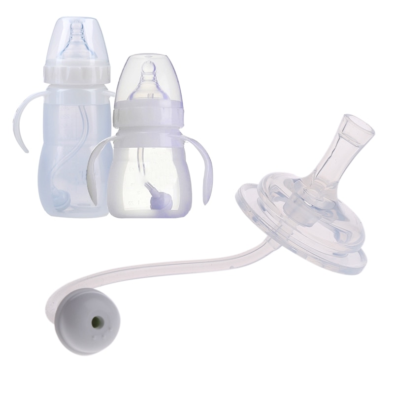 Q81A Baby Bottle Straw Cup Straw Accessories Replacement Wide Mouth Caliber BPA FREE Silicone Feeding Accessories