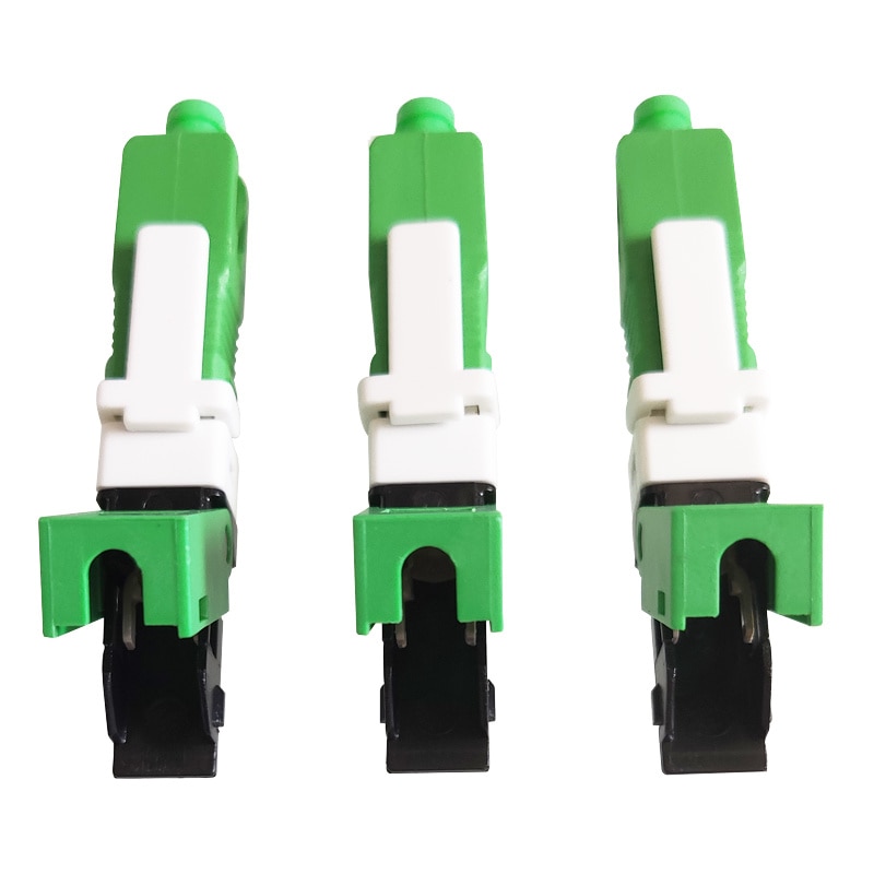 50PCS/Lot FTTH ESC250D SC APC Free Shipping Single-Mode Fiber Optic Quick Connector FTTH SM Optic Fast Connector
