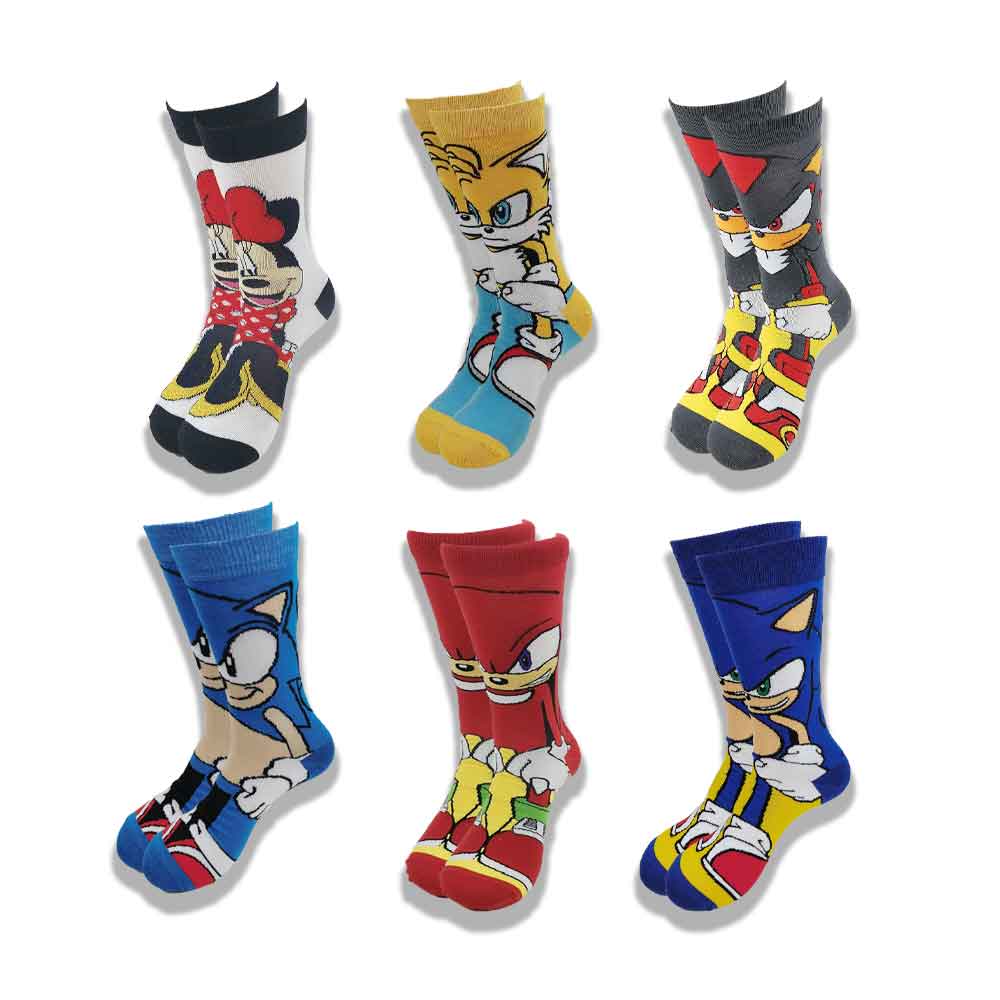 Disney's image Mickey Mouse is cute and fashionable. Socks for men and women in the tube are street style skateboarding sho