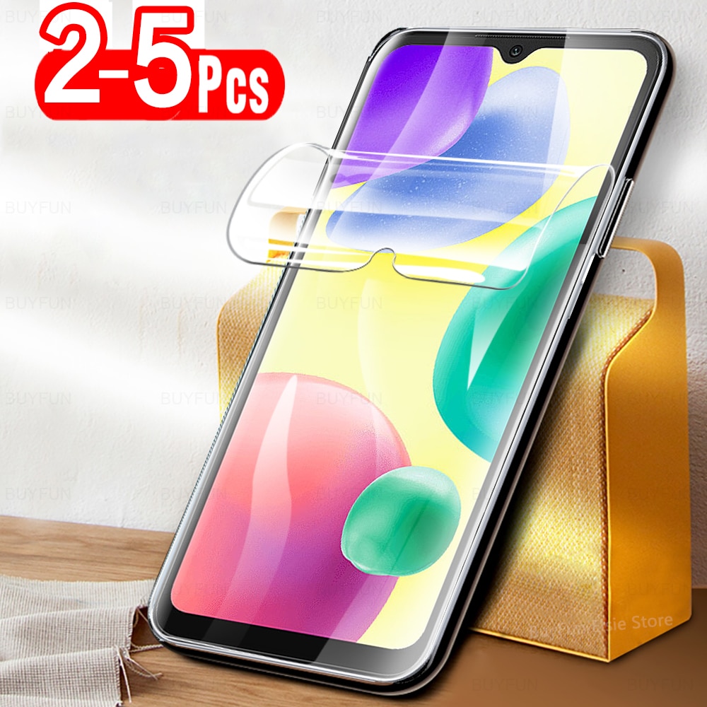 2/5 PCS Hydrogel Film For Xiaomi Redmi 10A Screen Protector Soft Cover For Redmi 10A 10C 10 5G 9A 9C NFC 9 9T Protective Film
