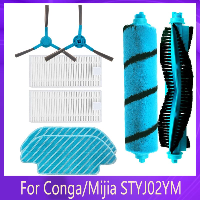 For Conga 1690 Pro Robotic Vacuum Cleaner Side Roller Soft Brush Hepa Filter Mop Cloth Replacement Spare Parts Accessories