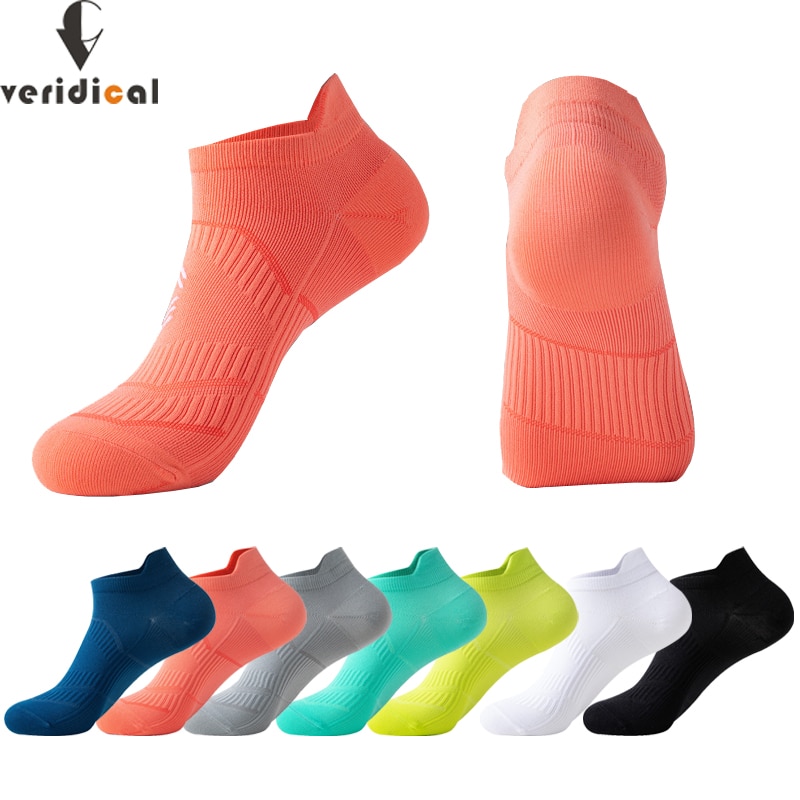 Sport Ankle Boat Socks Men Nylon Outdoor Basketball Bike Running Football Breathable Bright Color Non-Slip No Show Travel Socks