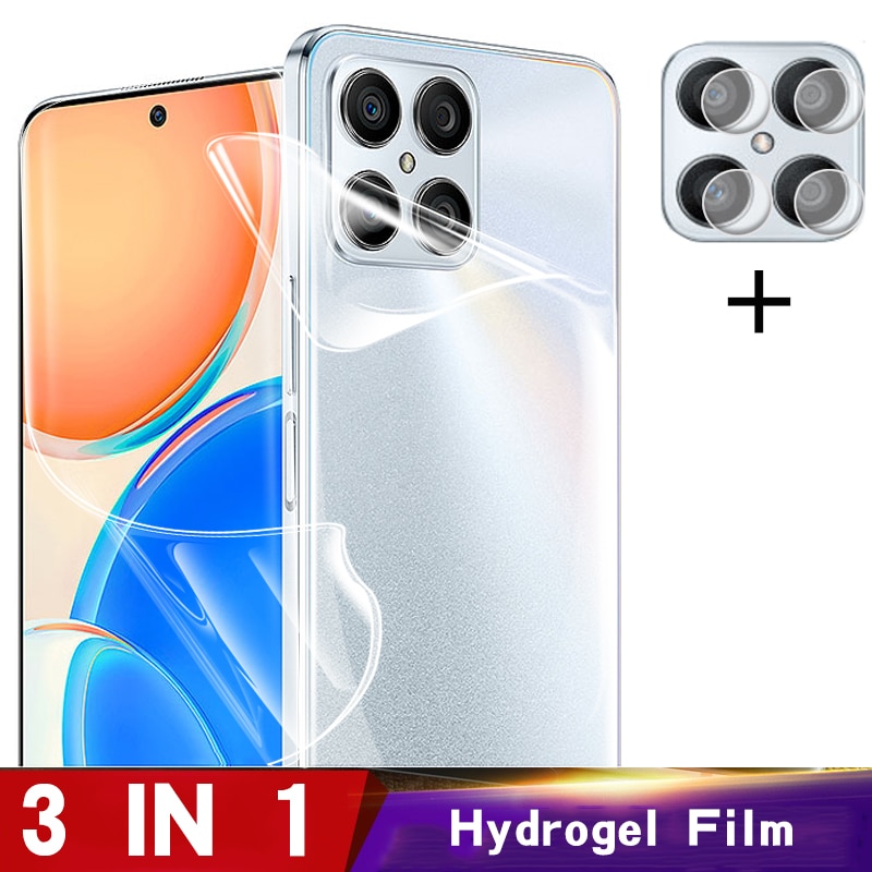 3 in 1 Hydrogel Film For huawei Honor X8 Screen Protector Back Film For Honor X8 TFY-LX1 TFY-LX2 TFY-LX3 Safety Film Not Glass