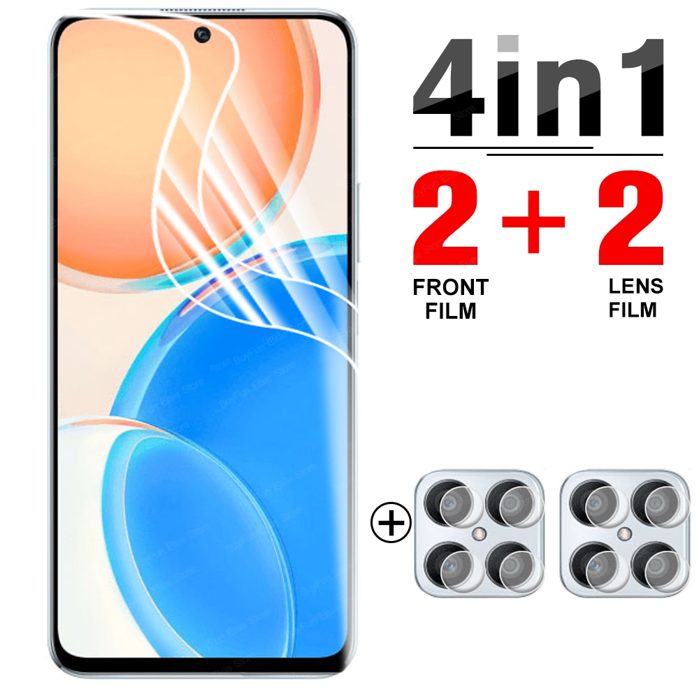 4 in 1 Hydrogel Film For huawei Honor X8 Screen Protector for Honor X8 TFY-LX1 TFY-LX2 TFY-LX3 Protective Film Not Glass