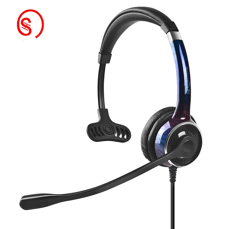 FC22 ENC Noise Reduction Headset with Stereo Sound and Noise Cancelling Microphone, Compatible with Phone/Pad/Computer/Landline