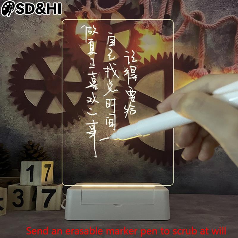 Note Board Creative Led Night Light USB Message Board Holiday Light With Pen Gift For Children Girlfriend Decoration Night Lamp
