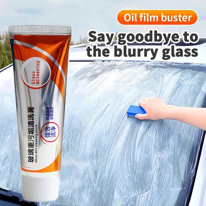 50ml Car Glass Oil Film Removing Paste Deep Cleaning Polishing Glass Cleaner for Car Windshield Streak-Free Shine Glass Cleaning