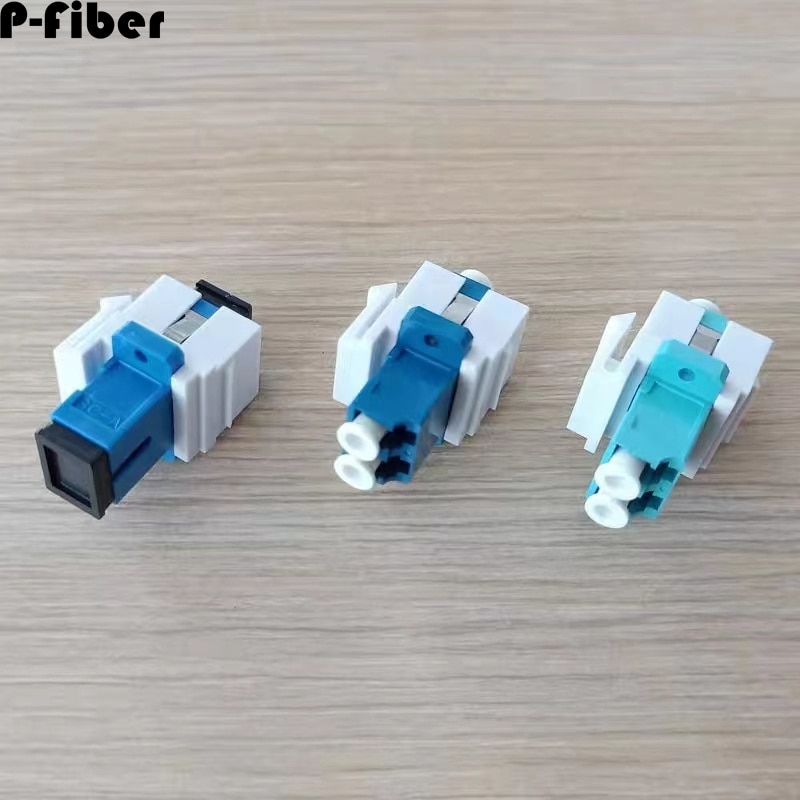 10pcs LC duplex adapter 10 Gigabit optical fiber coupling with plug block SC simplex flange panel card block amp