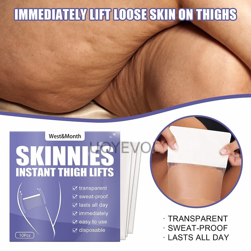 10pcs Invisible Leg Lift Stickers Latex Free Thigh Shaping Lifting Slimming Tape Thigh Lifting Firming Anti Cellulite Patches
