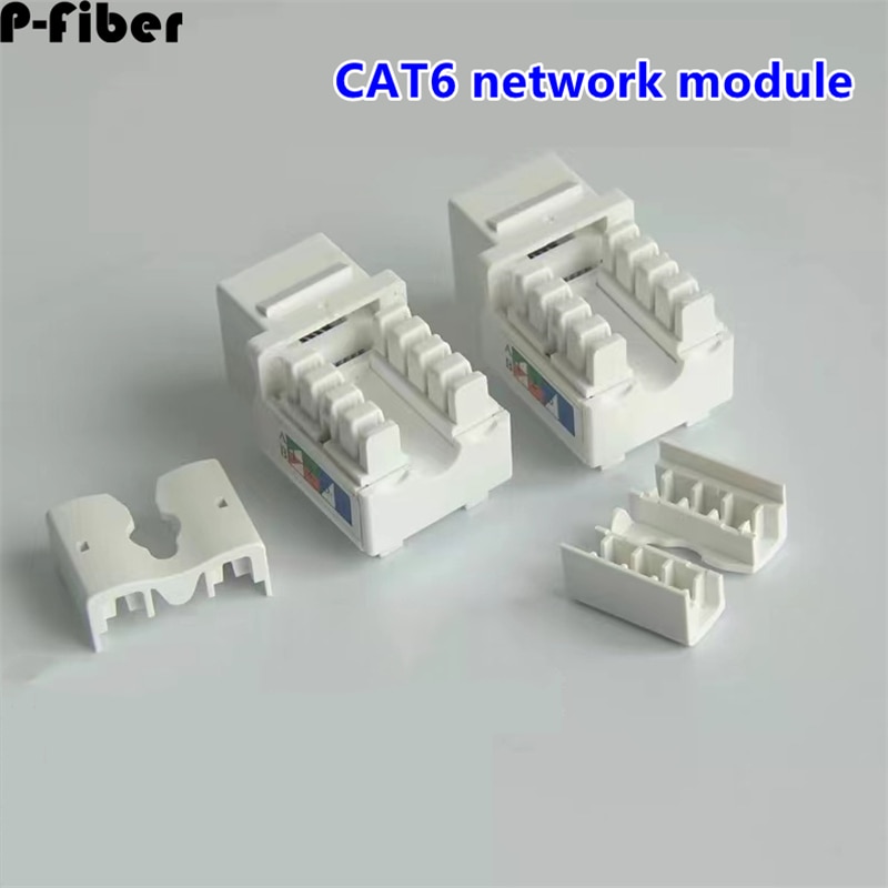 20pcs CAT 6 network module Cat5e CAT3 network cable socket computer network information generic cabling crystal head module