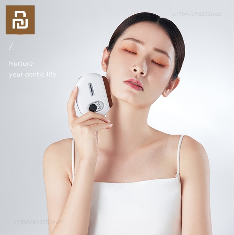 Youpin Zdeer Smart Facial Massager Electric Stone Gua Sha Board Vibrating Heating Therapy Scraping Plate Face Lifting Slimming