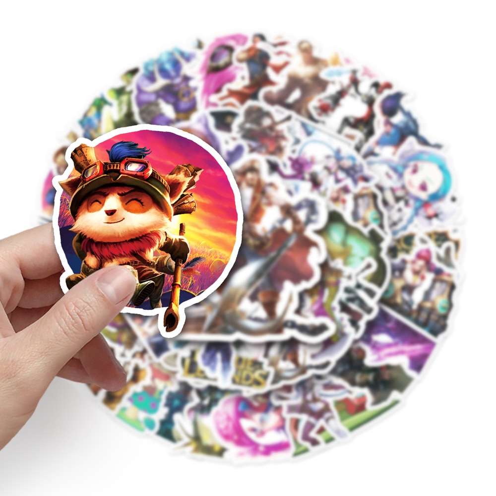10/50PCS Hot Game LOL/League of Legends Stickers For Refrigerator Car Helmet DIY Gift Box Bicycle Guitar Notebook Skate