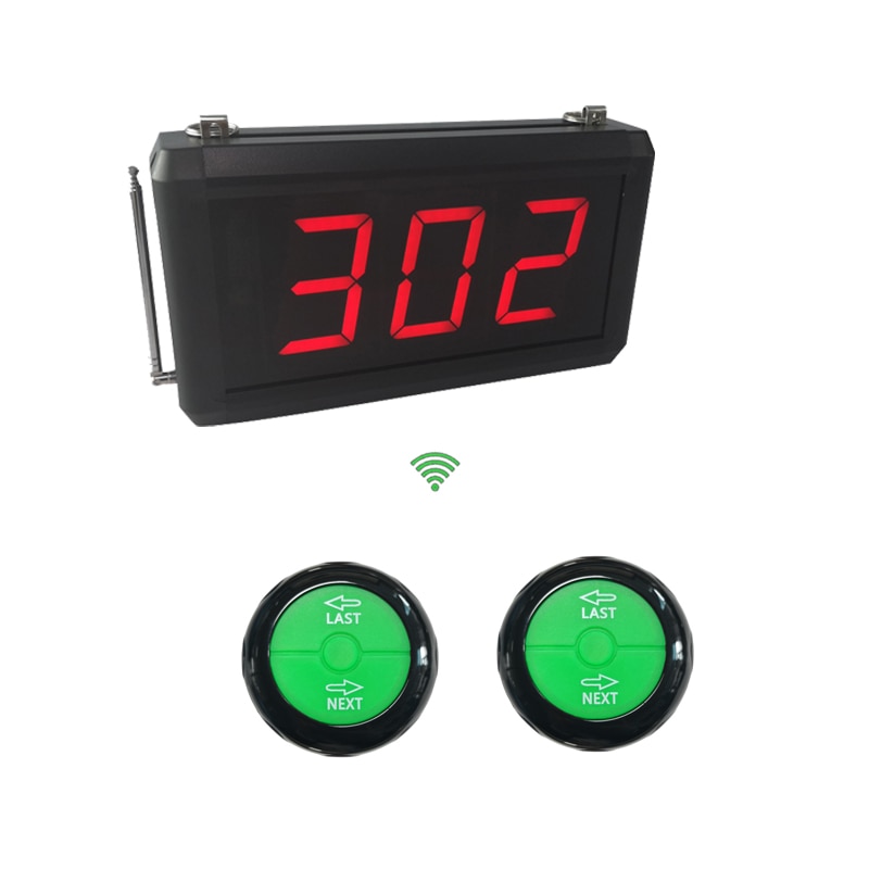 Your shift ticket dispenser Take A Number Queue Manage System with 3-digit Wireless Display Receiver LAST NEXT Control Button