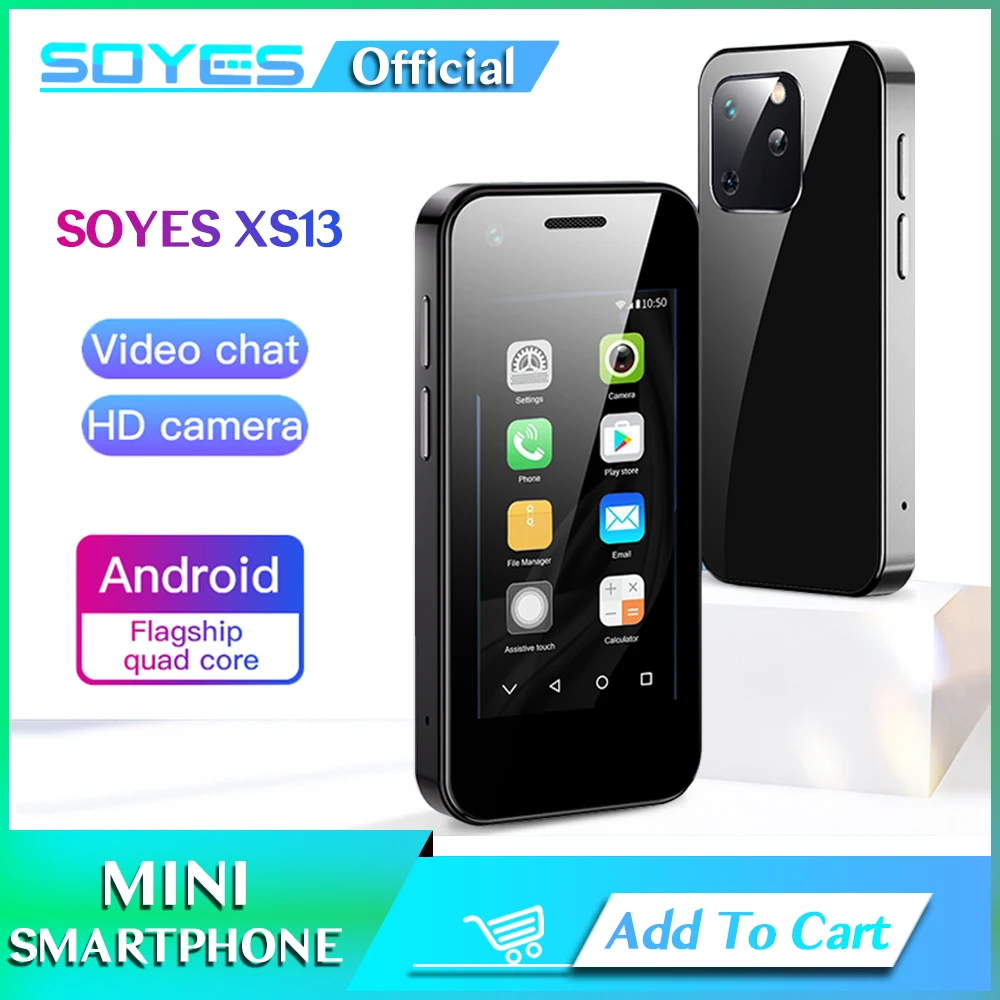 SOYES XS13 Mini 2.5" Android6.0 Smartphone 1GB RAM 8GB ROM Dual SIM 5MP Camera Google Play Store Small Smartphone Gifts